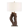 Namath Wood Table Lamp - Dark Brown / White by Uttermost - View 1