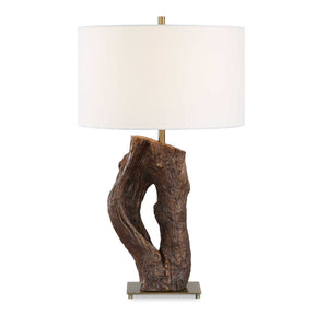 Namath Wood Table Lamp - Dark Brown / White by Uttermost - View 1