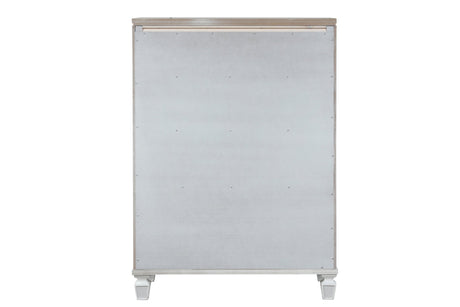 Crystal Chest Made with Wood and Finished in White | Home Elegance USA