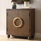 Mayenne 2 Door Wood Cabinet Oak - Dark Brown by Uttermost - View 3
