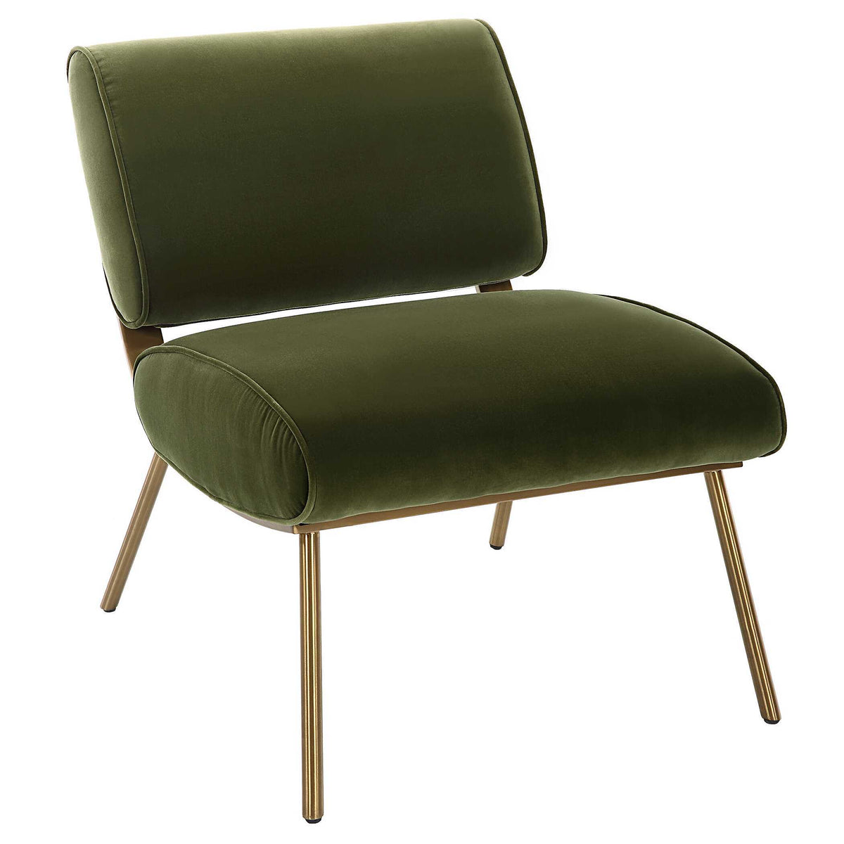 Knoll Mid-Century Accent Chair - Green by Uttermost - View 4