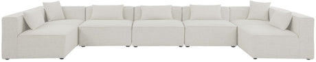 Cube - Modular Sectional 7 Piece - Cream - 630Cream - Sec7B - Home Elegance USA - 2