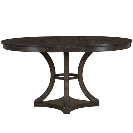 TREXM 5-Piece Retro Functional Dining Table Set Extendable Round Table and 4 Upholstered Chairs for Dining Room and Living Room (Espresso) - sold by Home Elegance USA