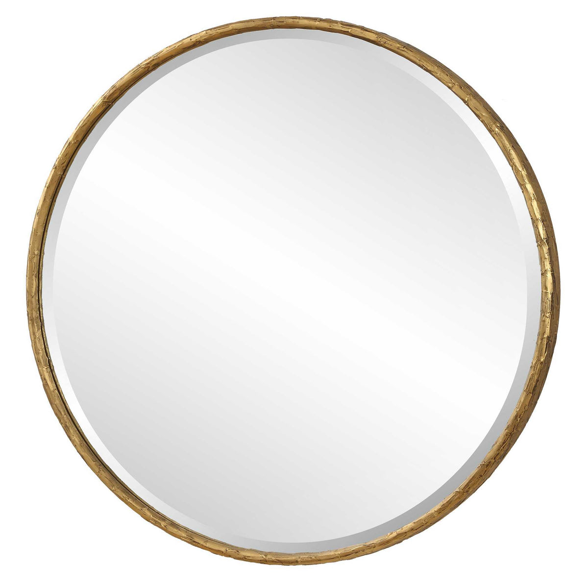 Sutton Aged Gold Round Mirror by Uttermost - View 4