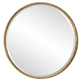 Sutton Aged Gold Round Mirror by Uttermost - View 4