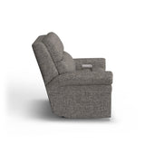 Bernard Power Reclining Loveseat With Power Headrest & Lumbar, Nailhead Trim | Flexsteel