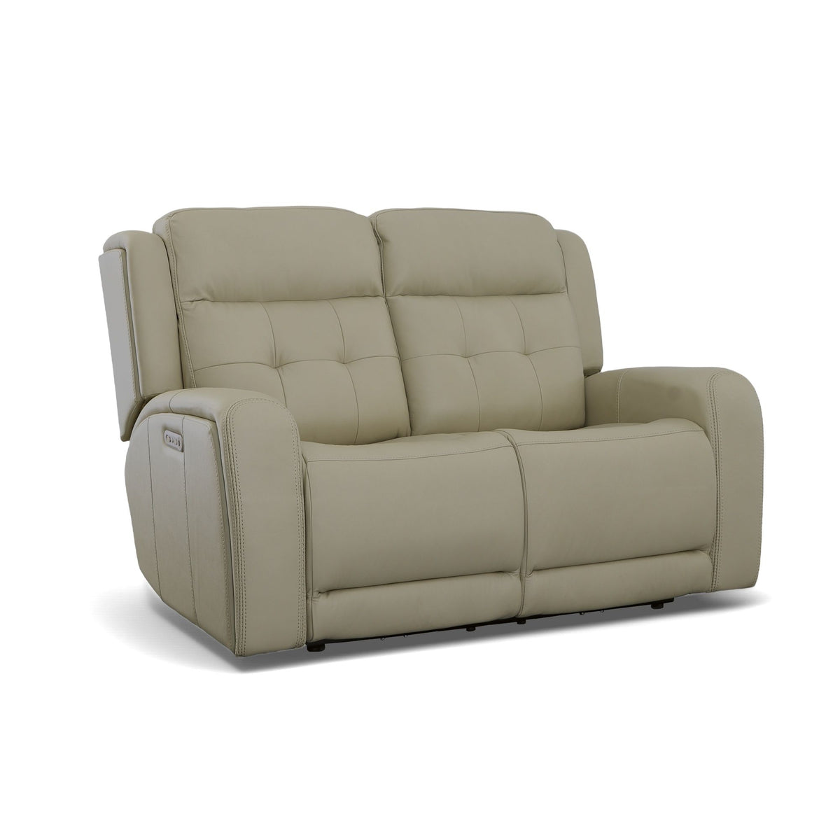 Grant Power Reclining Loveseat With Power Headrests - Ivory | Flexsteel
