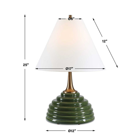 McKay Table Lamp - Dark Green by Uttermost - View 7