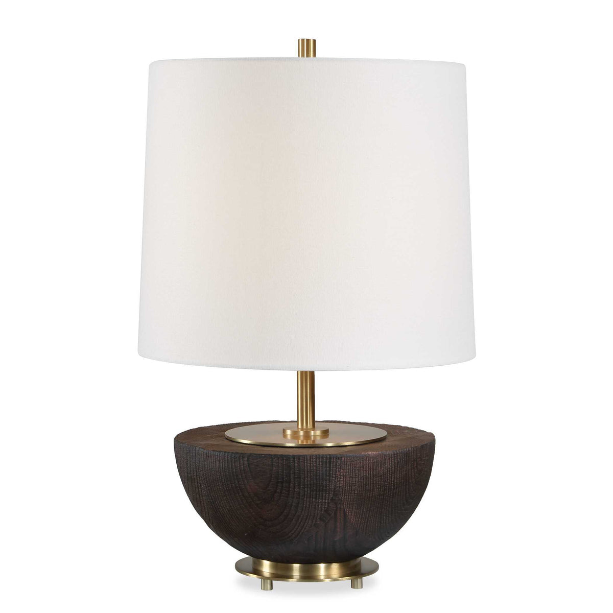Kalo Semi-Circular Table Lamp - Dark Brown by Uttermost - View 1