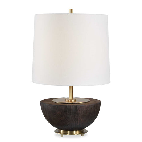 Kalo Semi-Circular Table Lamp - Dark Brown by Uttermost - View 1