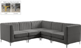 Alina - Modular Sectional 5 Piece - Grey - 604Grey - Sec5C - Home Elegance USA - 2