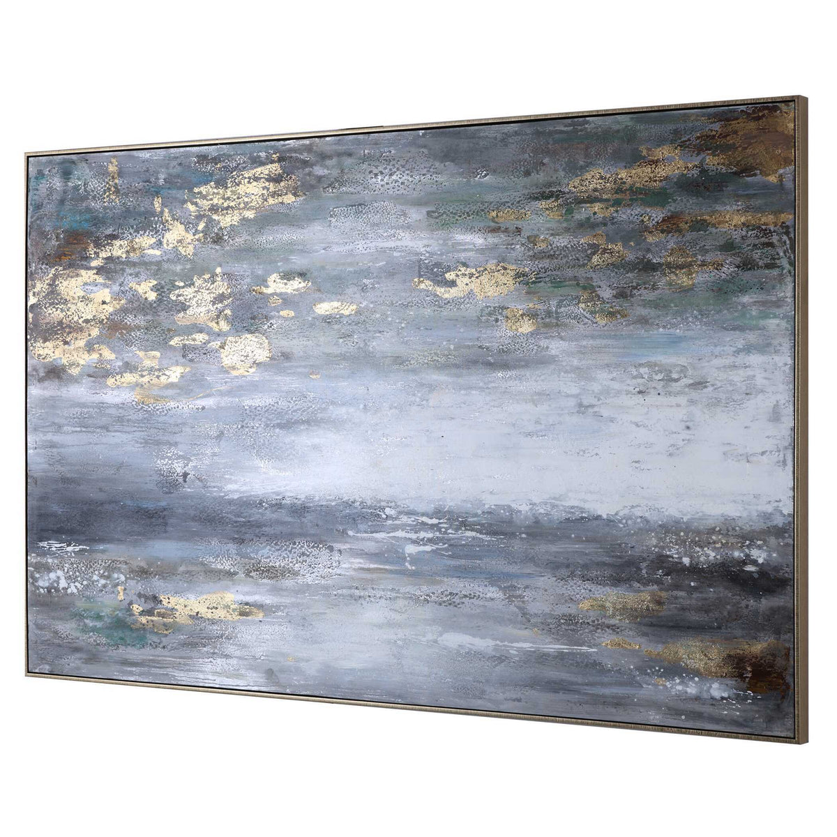 Dawn To Dusk Hand Painted Art - Blue / Yellow by Uttermost - View 4