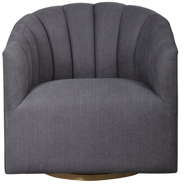 Cuthbert Modern Swivel Chair - Dark Gray by Uttermost - View 1