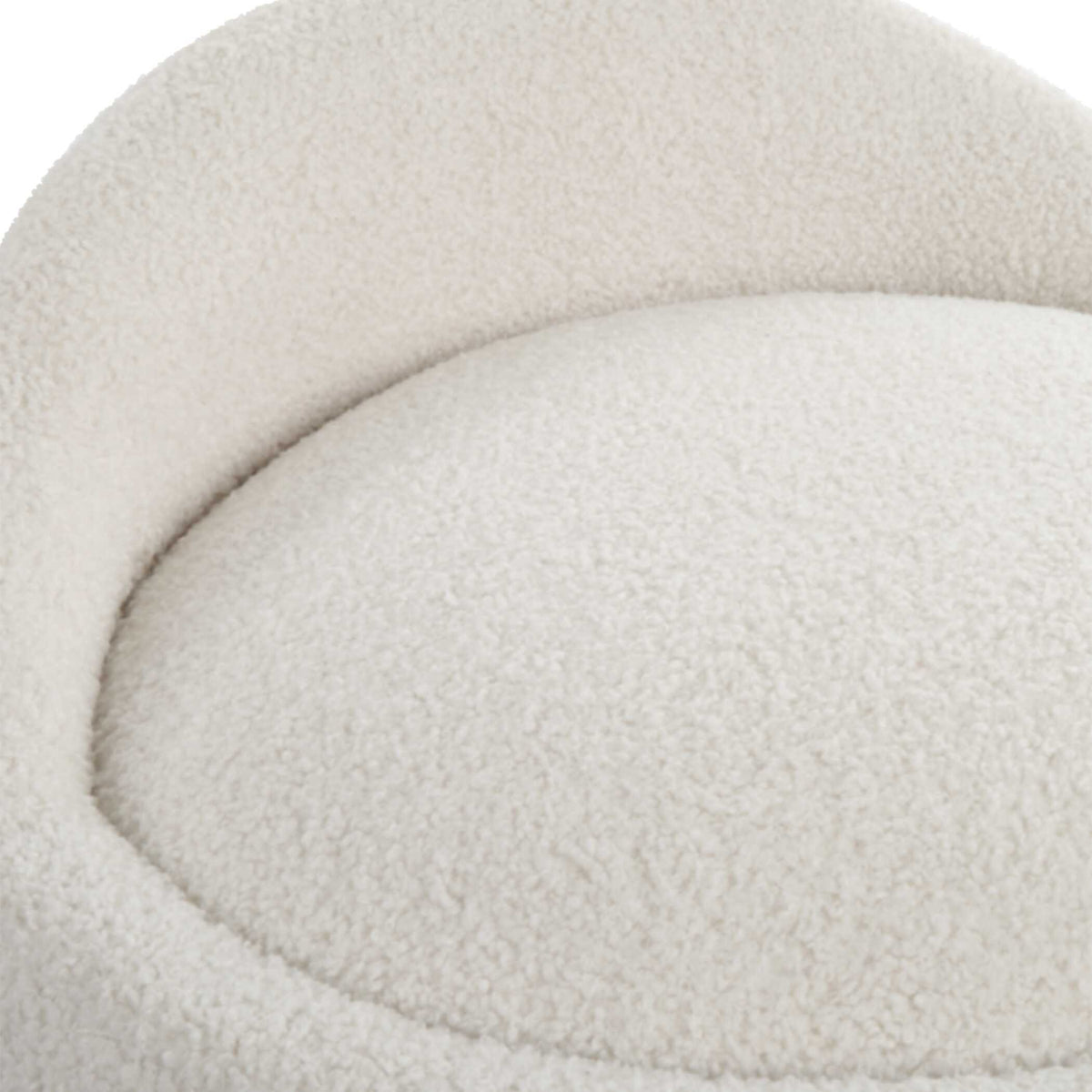 Swirl Swivel Sheepskin Ottoman - White by Uttermost - View 8