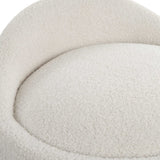 Swirl Swivel Sheepskin Ottoman - White by Uttermost - View 8