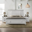 Clelane 3-Piece Wood Bedroom Set, Shiplap Panel King Bed and 2 Nightstands - sold by Home Elegance USA