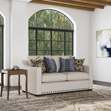 Milo Fabric Loveseat With Nailhead Trim | Flexsteel