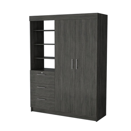 Tempe 3 Drawers Armoire, 3-Tier Shelf, 2-Door - sold by Home Elegance USA