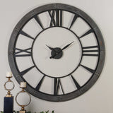 Ronan Wall Clock, Large - Dark Brown by Uttermost - View 3