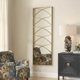 Crossed Up Full Length Mirror - Gold by Uttermost - View 3