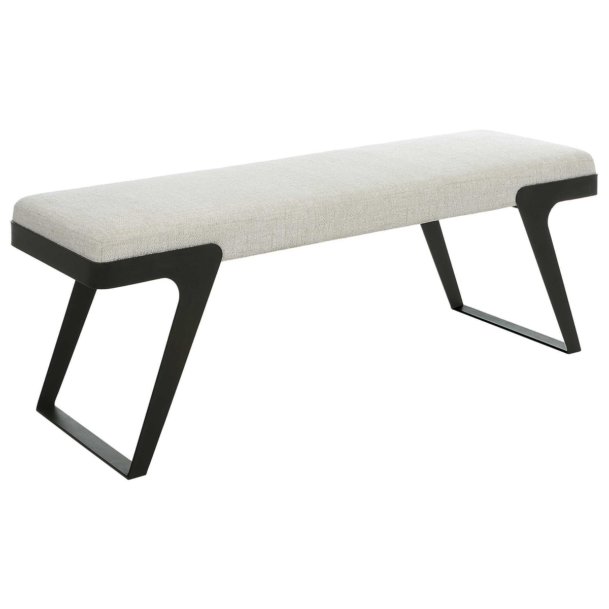 Hover Modern Bench - White by Uttermost - View 4