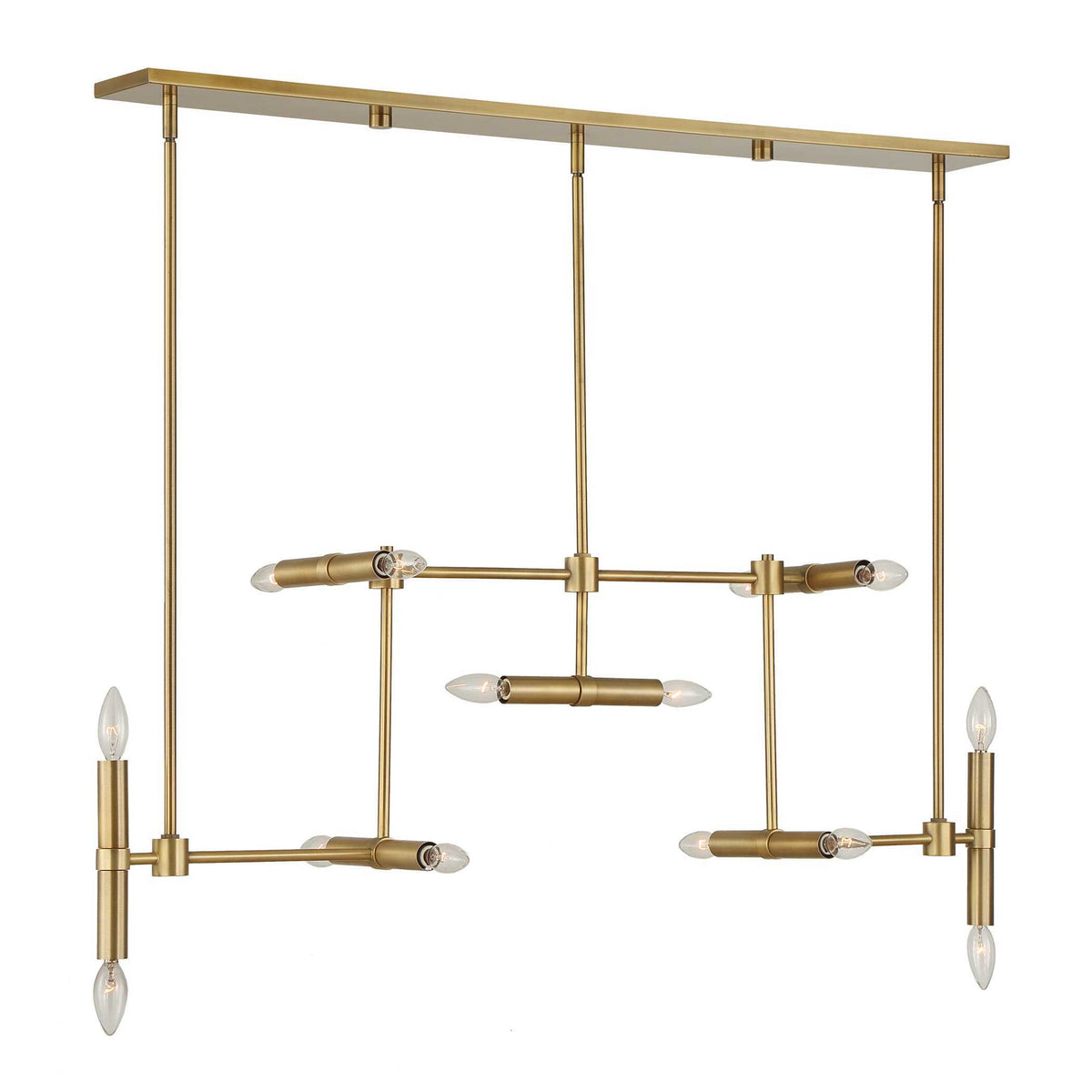 Cadre 14 Light Modern Linear Pendant - Gold by Uttermost - View 1
