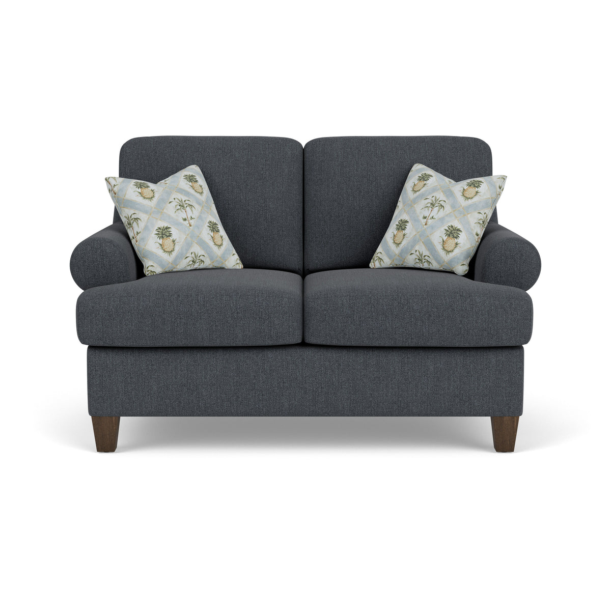 Moxy Fabric Loveseat, T-Shaped Seat Cushion, Curved Sock Arms | Flexsteel