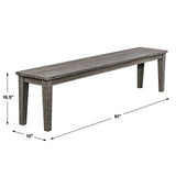 Forsyth Outdoor Bench - Dark Gray by Uttermost - View 8