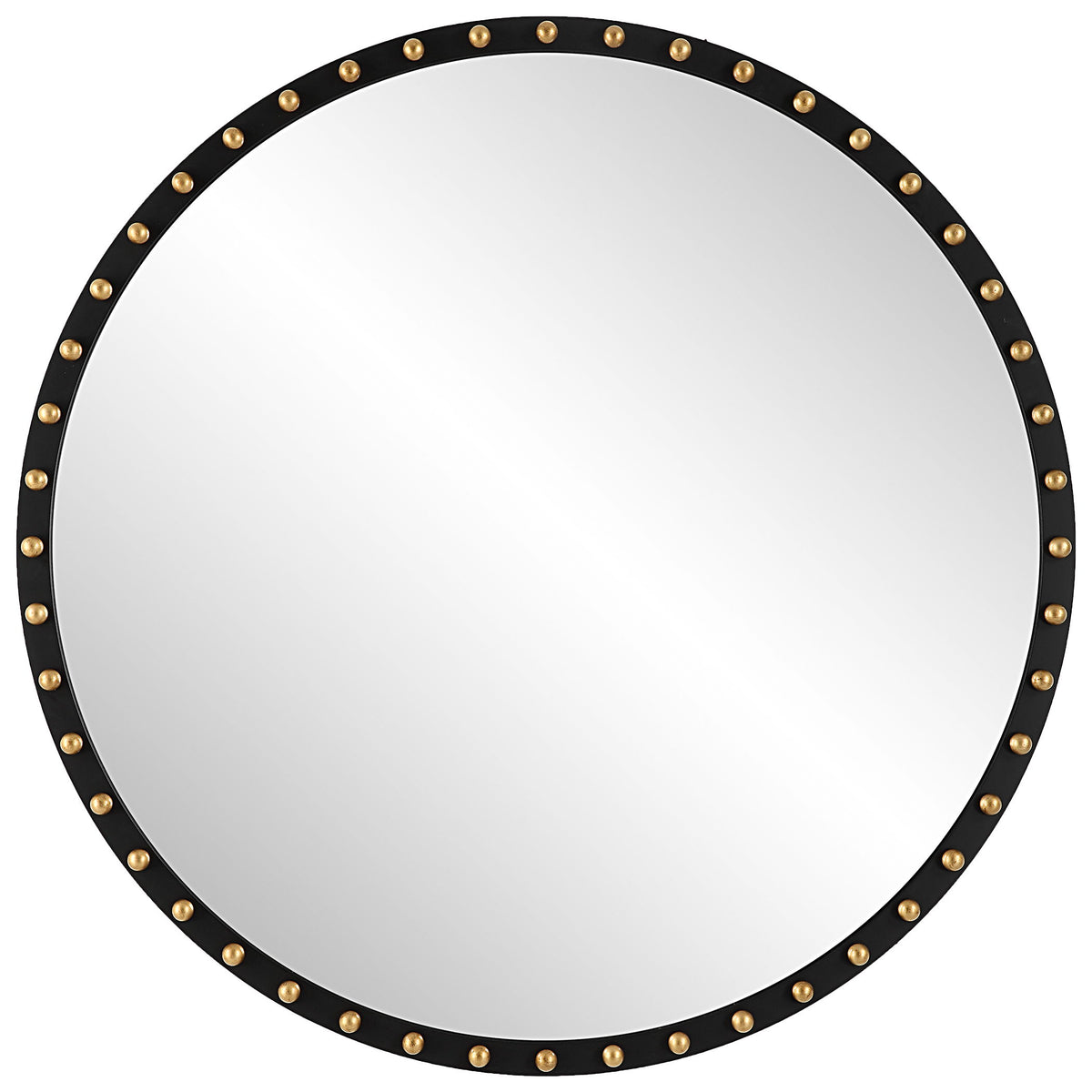 Sele Oversized Round Mirror - Black by Uttermost - View 1