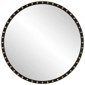 Sele Oversized Round Mirror - Black by Uttermost - View 1