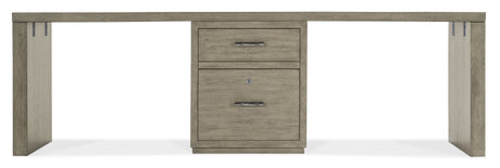 Linville Falls 96" Desk With One Centered File - Gray by Hooker Furniture - View 5