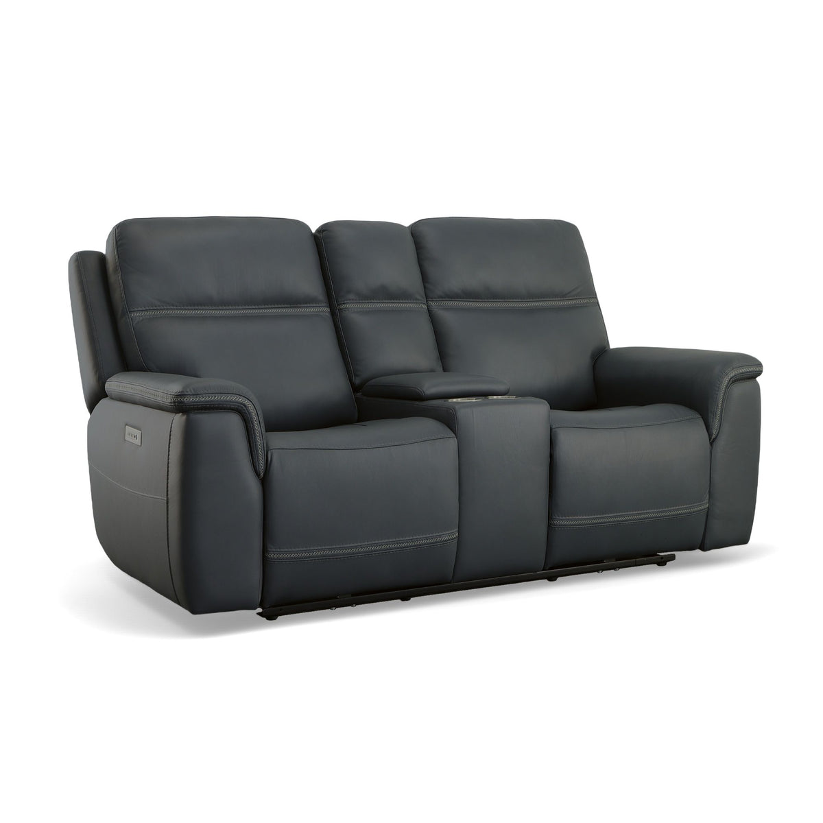 Sawyer Power Recl Loveseat With Console, Power Headrests, Lumbar - Marine | Flexsteel