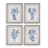 Shibori Coral Framed Prints (Set of 4) - Light Gray by Uttermost - View 1