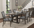 Classic Dining Furniture 7pc Set Extendable Dining Table with 2 Armchairs 4 Side Chairs Driftwood Brown Finish Durable Wooden