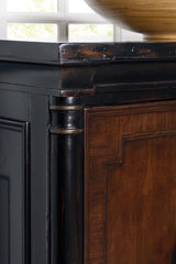 Charleston Entertainment Console - Dark Brown / Black by Hooker Furniture - View 3