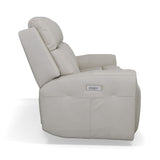 Barnett Power Reclining Sofa With Power Headrests & Lumbar - Timber | Flexsteel