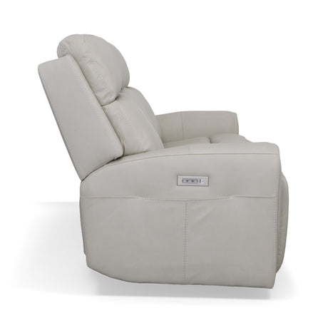 Barnett Power Reclining Sofa With Power Headrests & Lumbar - Timber | Flexsteel