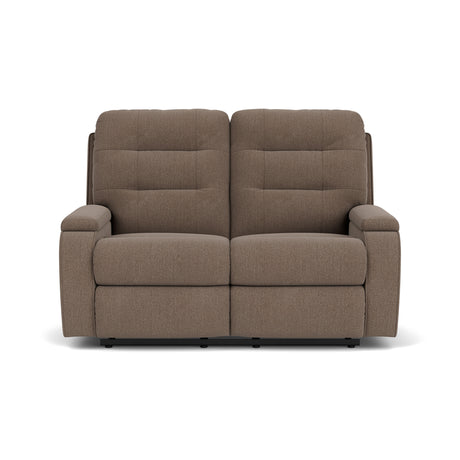 Kerrie Transitional Fabric Reclining Loveseat | Flexsteel