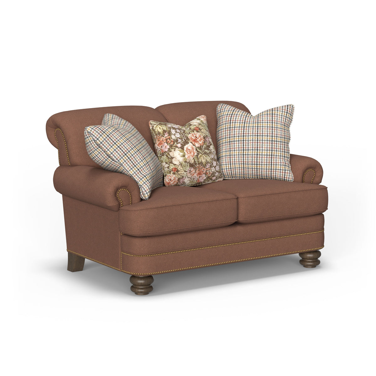 Bay Bridge Fabric Loveseat, Nailhead Trim | Flexsteel