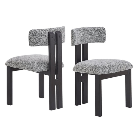 3- Piece Dining Set,Upholstered Dining Chairs With Metal Legs (Set of 2) (Black+White) + Round Dining Table - sold by Home Elegance USA