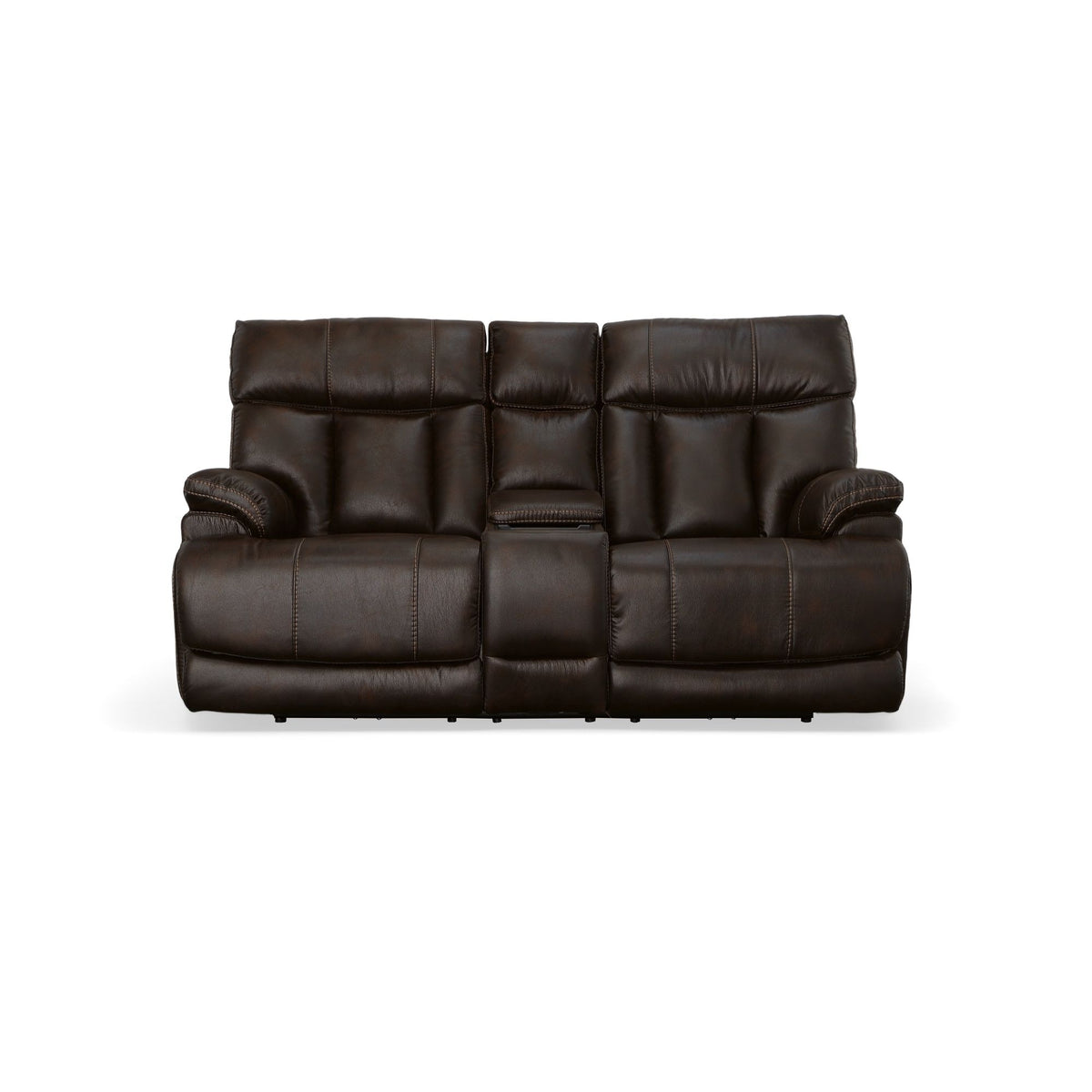 Clive Power Reclining Loveseat With Console, Power Headrests & Lumbar - Clove | Flexsteel