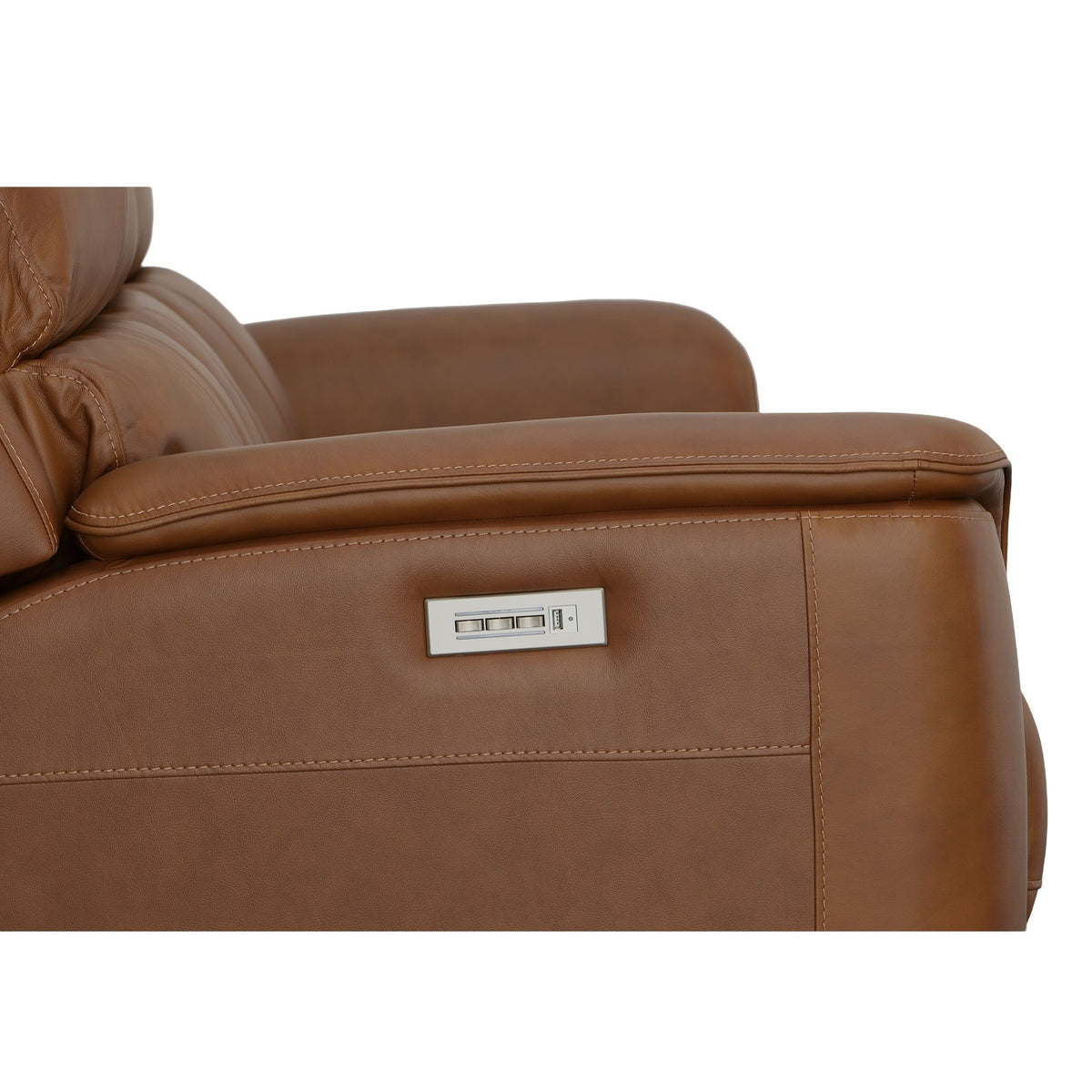 Henry Power Reclining Sofa With Power Headrests & Lumbar - Caramel | Flexsteel