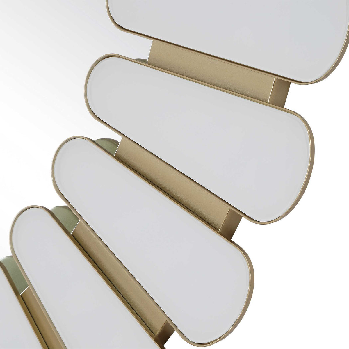 Miran Glass Round Mirror - White by Uttermost - View 5