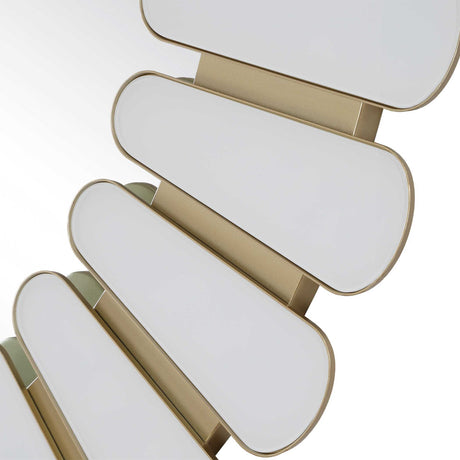Miran Glass Round Mirror - White by Uttermost - View 5