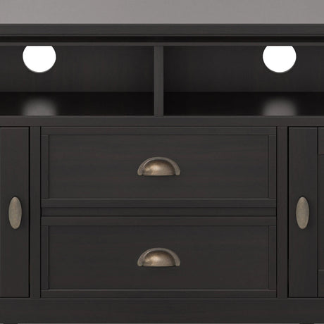 Redmond 72 inch Wide Solid Wood TV Stand in Hickory Brown For TVs up to 80 inches - sold by Home Elegance USA