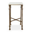 Penelope Marble Accent Table Brass / White - Gold / White by Uttermost - View 1