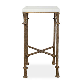 Penelope Marble Accent Table Brass / White - Gold / White by Uttermost - View 1