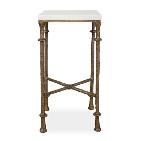 Penelope Marble Accent Table Brass / White - Gold / White by Uttermost - View 1