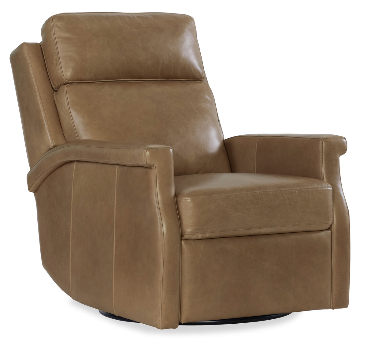 Kaufman ZG Swivel Power Recliner With Pop-Up Headrest - Light Brown by Hooker Furniture - View 2