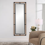 Melville Iron & Rope Tall Mirror - Silver / Light Brown by Uttermost - View 2